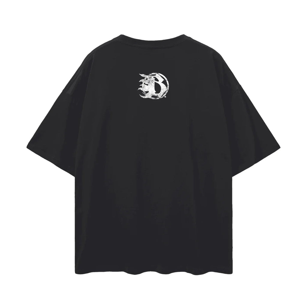 BEESMOOVE Painted Pressure Oversize Deep Drop Shoulder Tee - Beesmoove