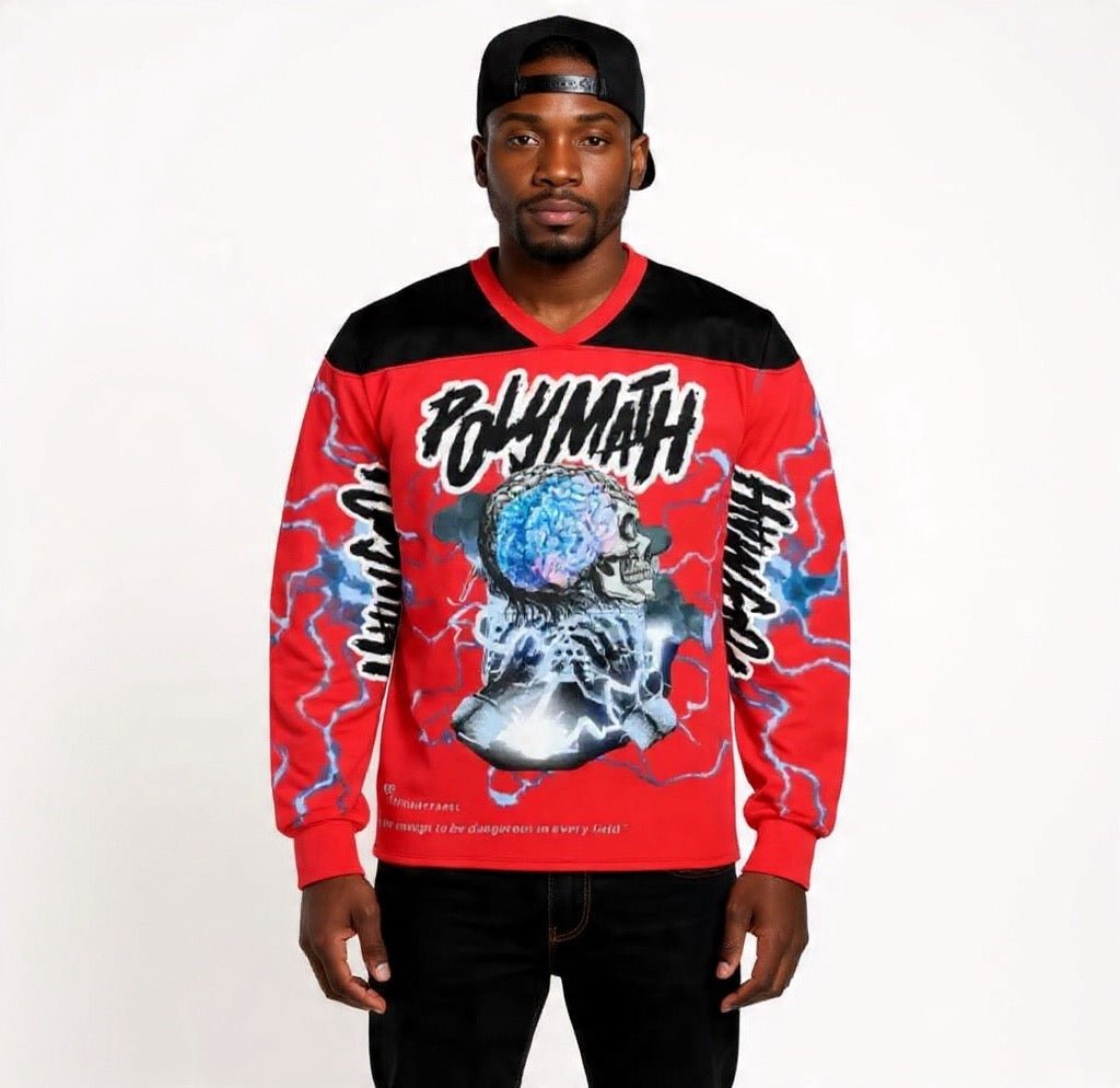 Beesmoove polymath red Recycled hockey fan jersey - Beesmoove