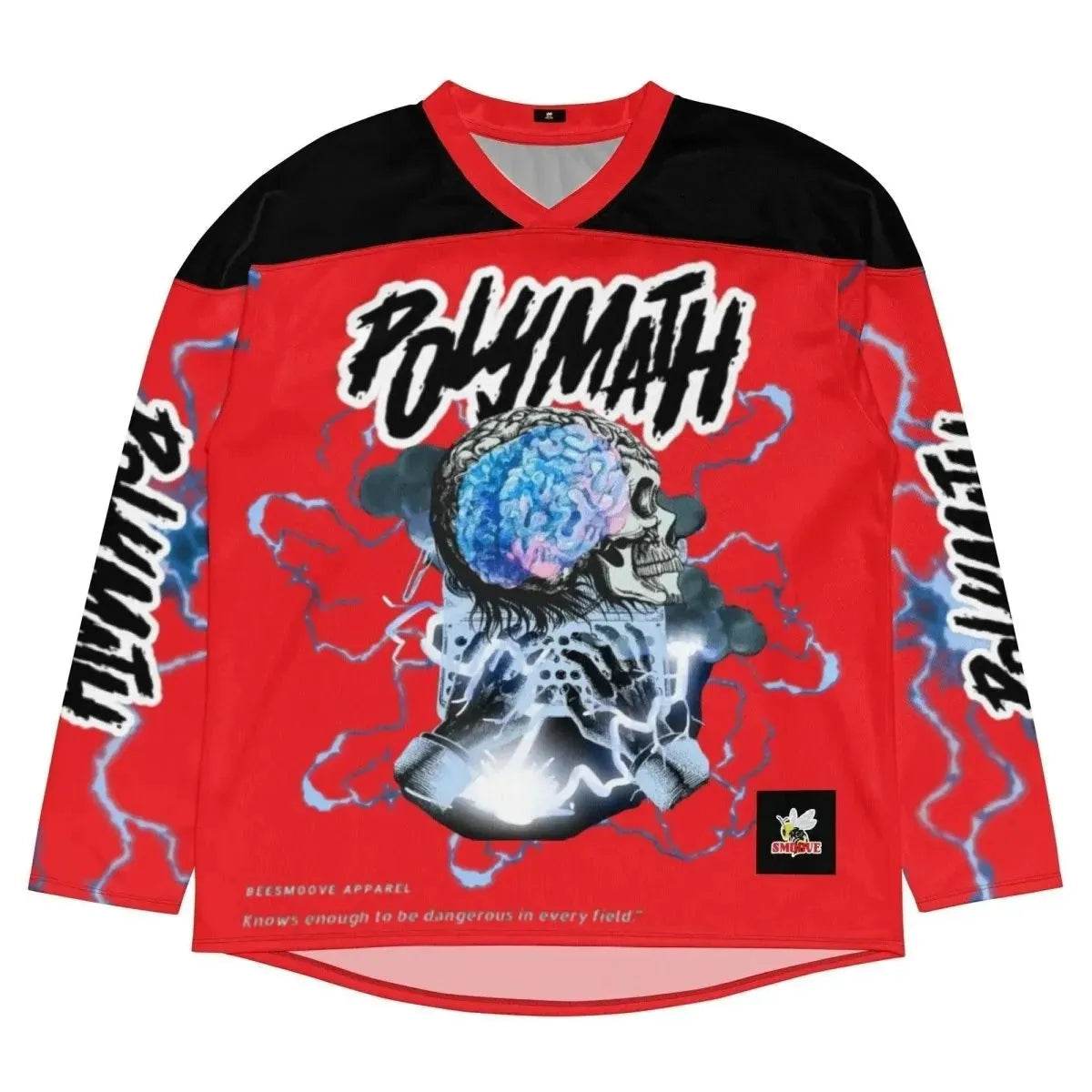 Beesmoove polymath red Recycled hockey fan jersey - Beesmoove