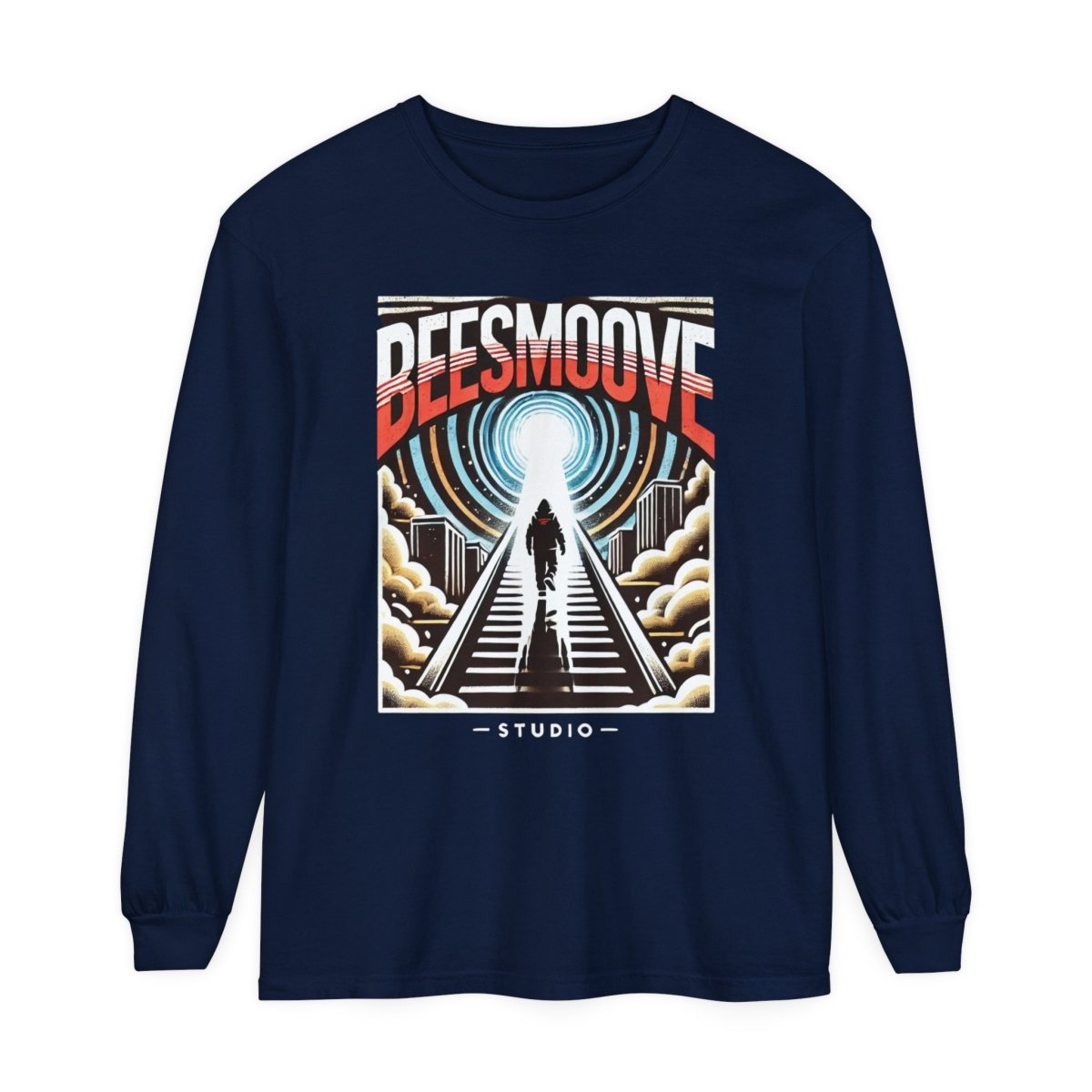 Beesmoove Portal to Greatness Unisex Garment - dyed Long Sleeve T-Shirt - Beesmoove