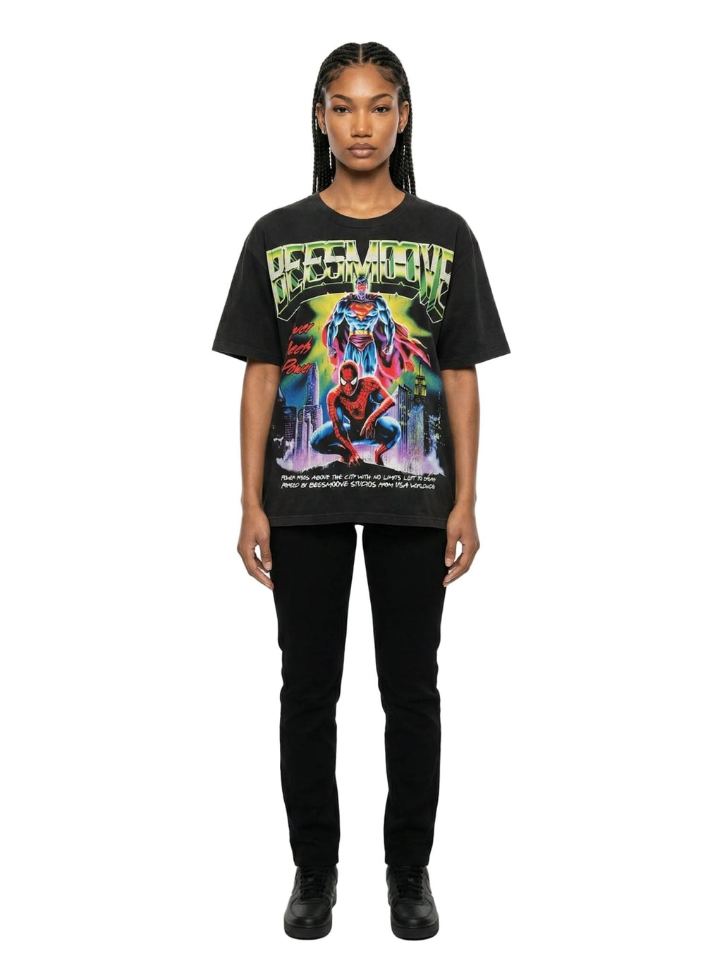 BEESMOOVE: Power Meets Power Drop Tee - Beesmoove