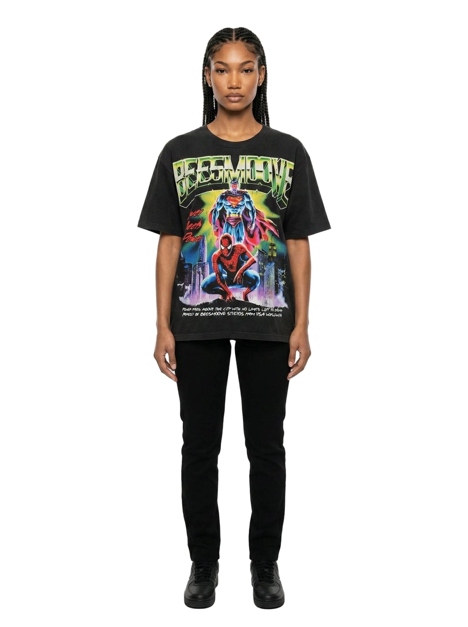 BEESMOOVE: Power Meets Power Drop Tee - Beesmoove