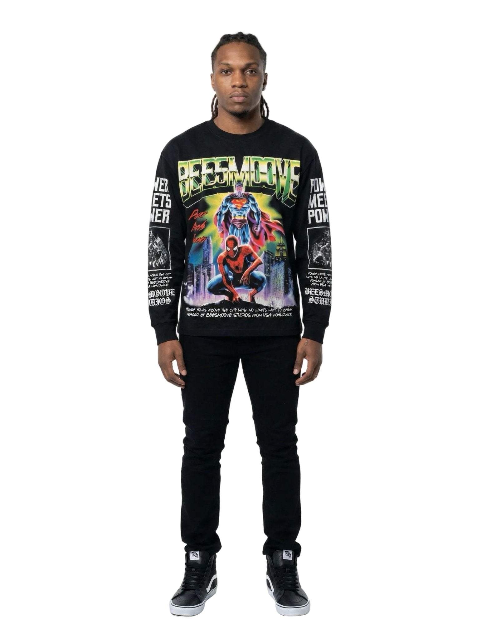 BEESMOOVE: Power Meets Power Long Sleeve T-Shirt - Beesmoove