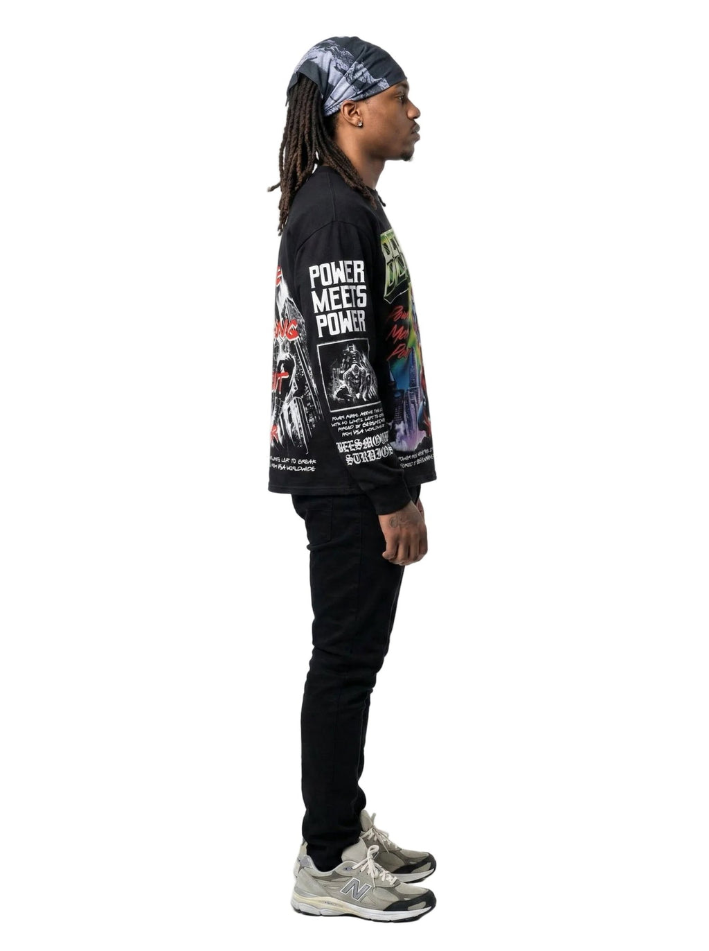 BEESMOOVE: Power Meets Power Long Sleeve T-Shirt - Beesmoove