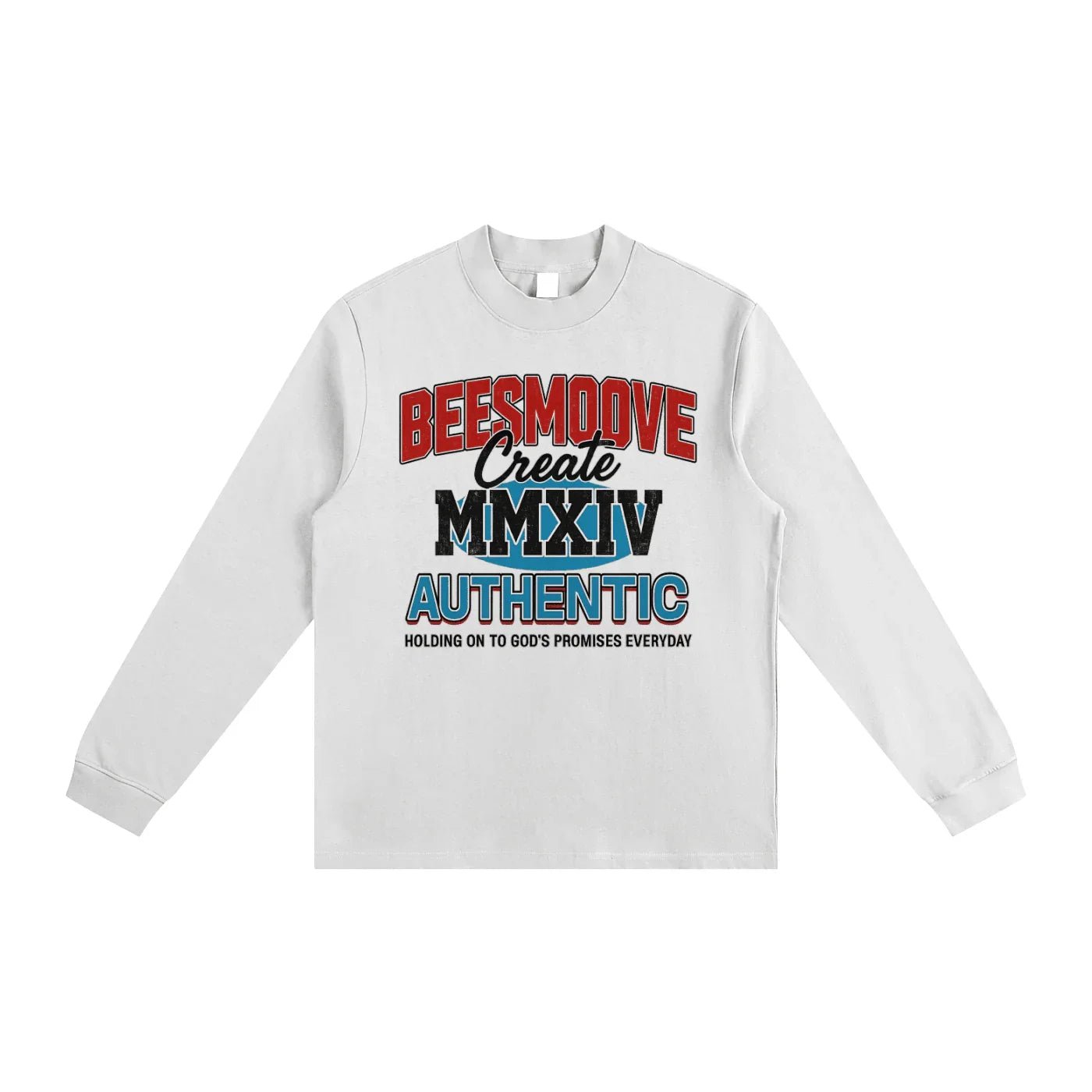 BEESMOOVE Promise Code MMXIV Shrink Mock Neck Sweatshirt - Beesmoove