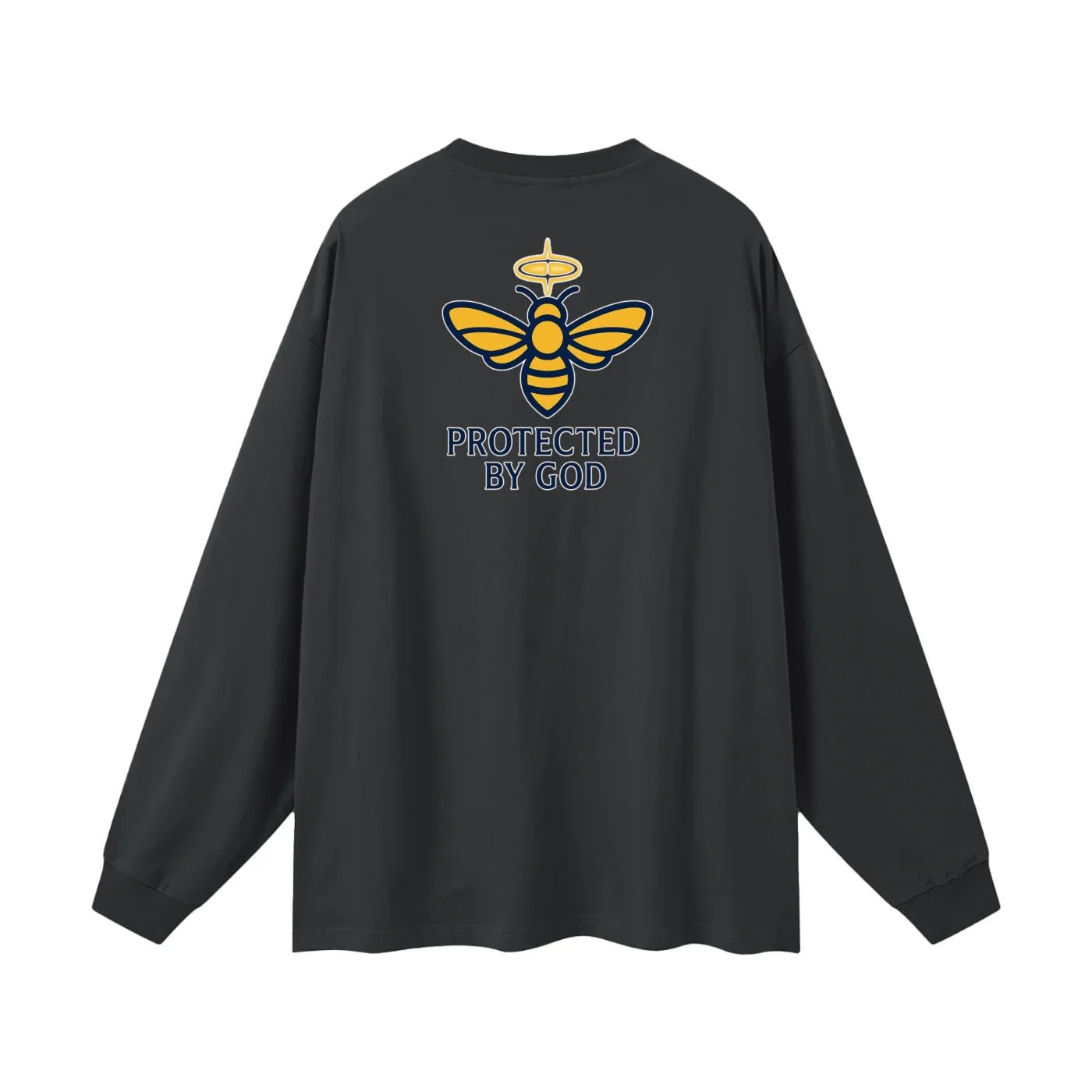 BEESMOOVE Protected by God Oversized Long Sleeve T-Shirt - Beesmoove