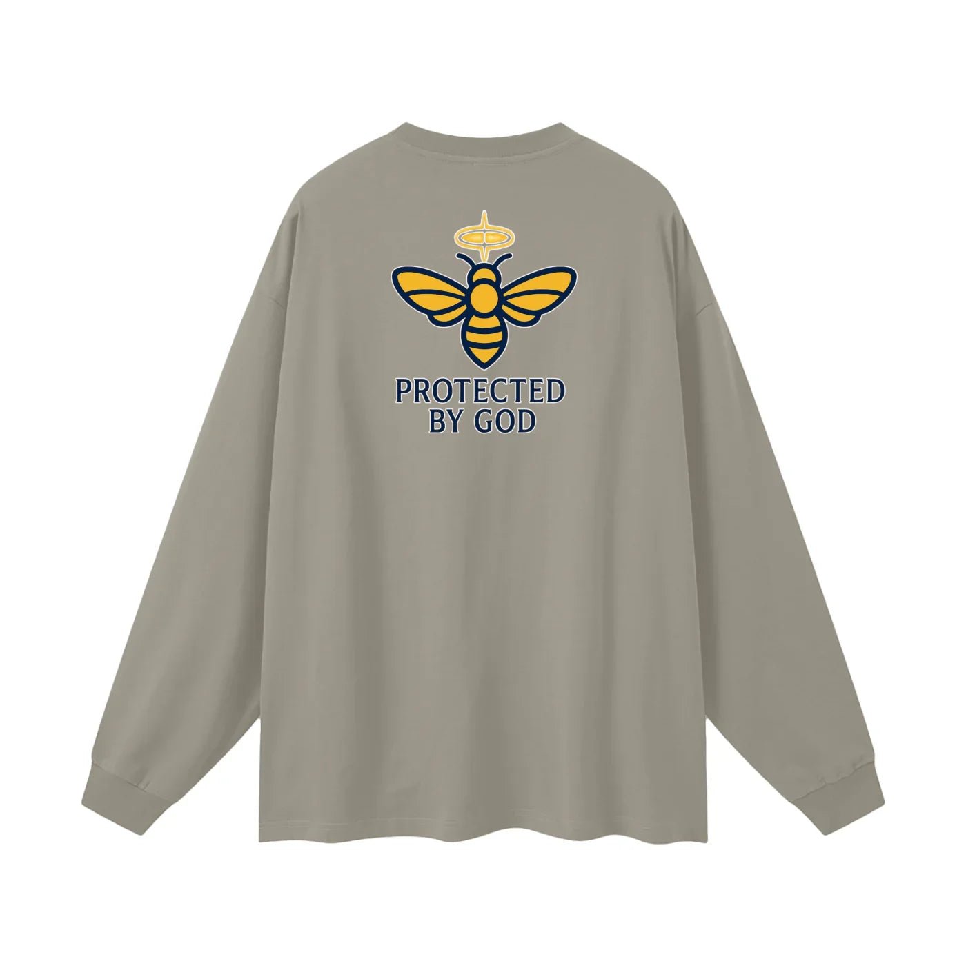BEESMOOVE Protected by God Oversized Long Sleeve T-Shirt - Beesmoove