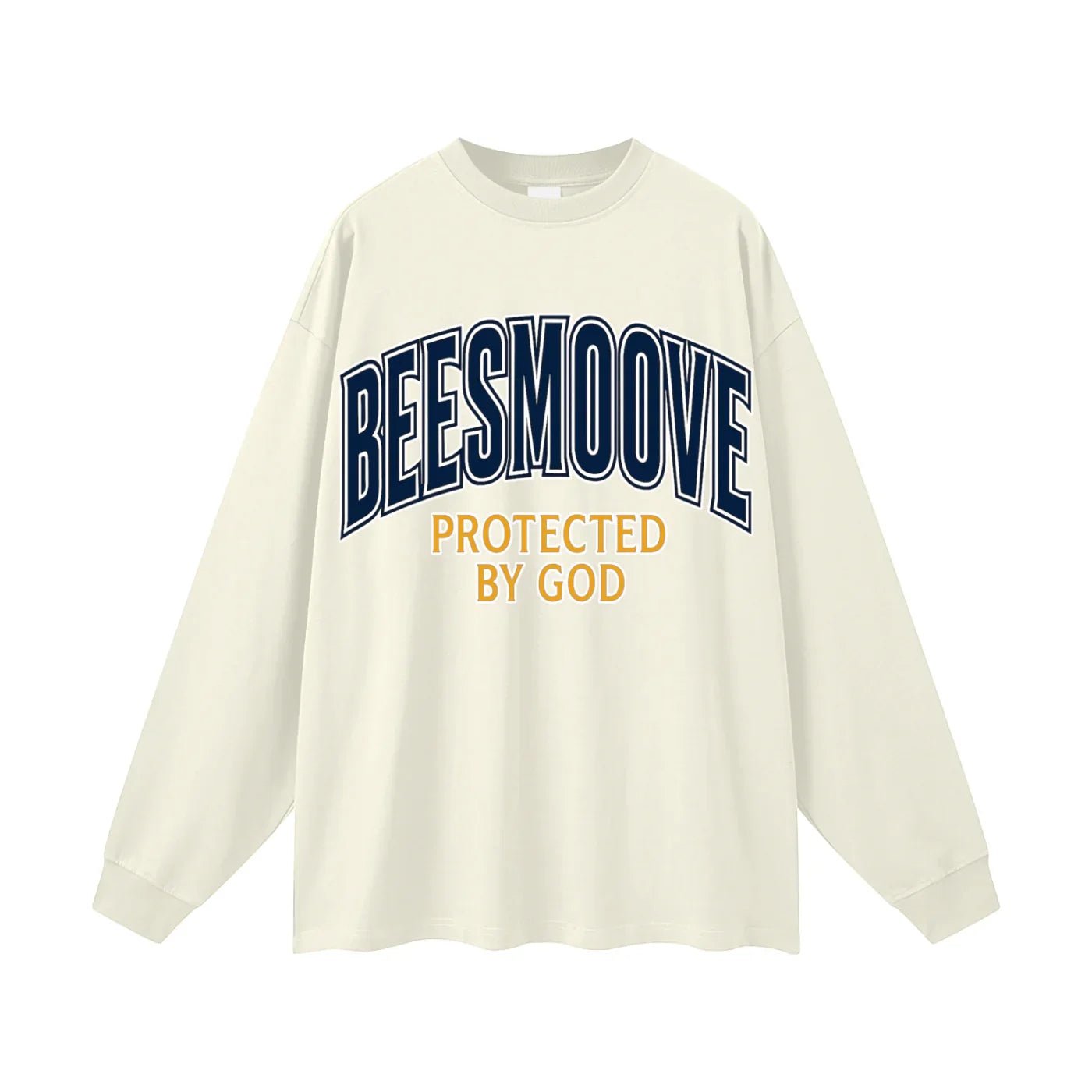 BEESMOOVE Protected by God Oversized Long Sleeve T-Shirt - Beesmoove