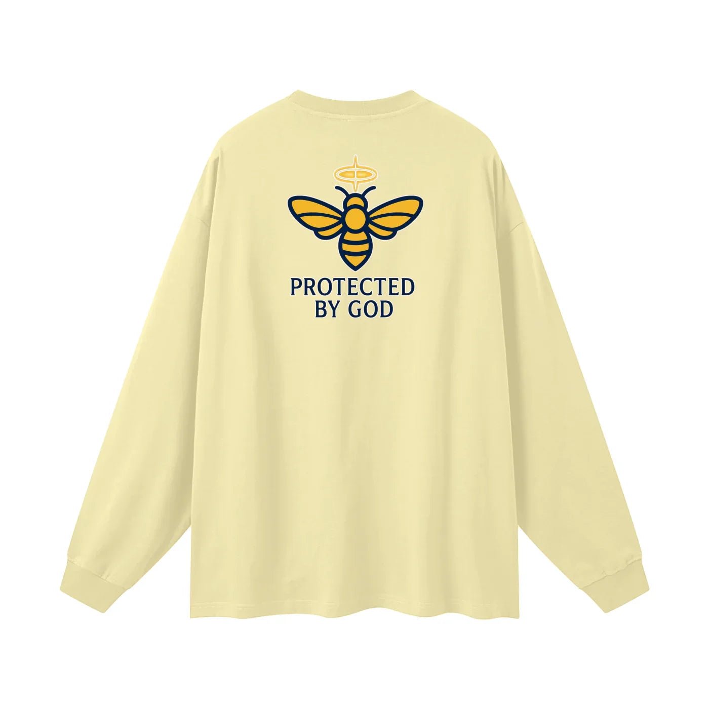 BEESMOOVE Protected by God Oversized Long Sleeve T-Shirt - Beesmoove