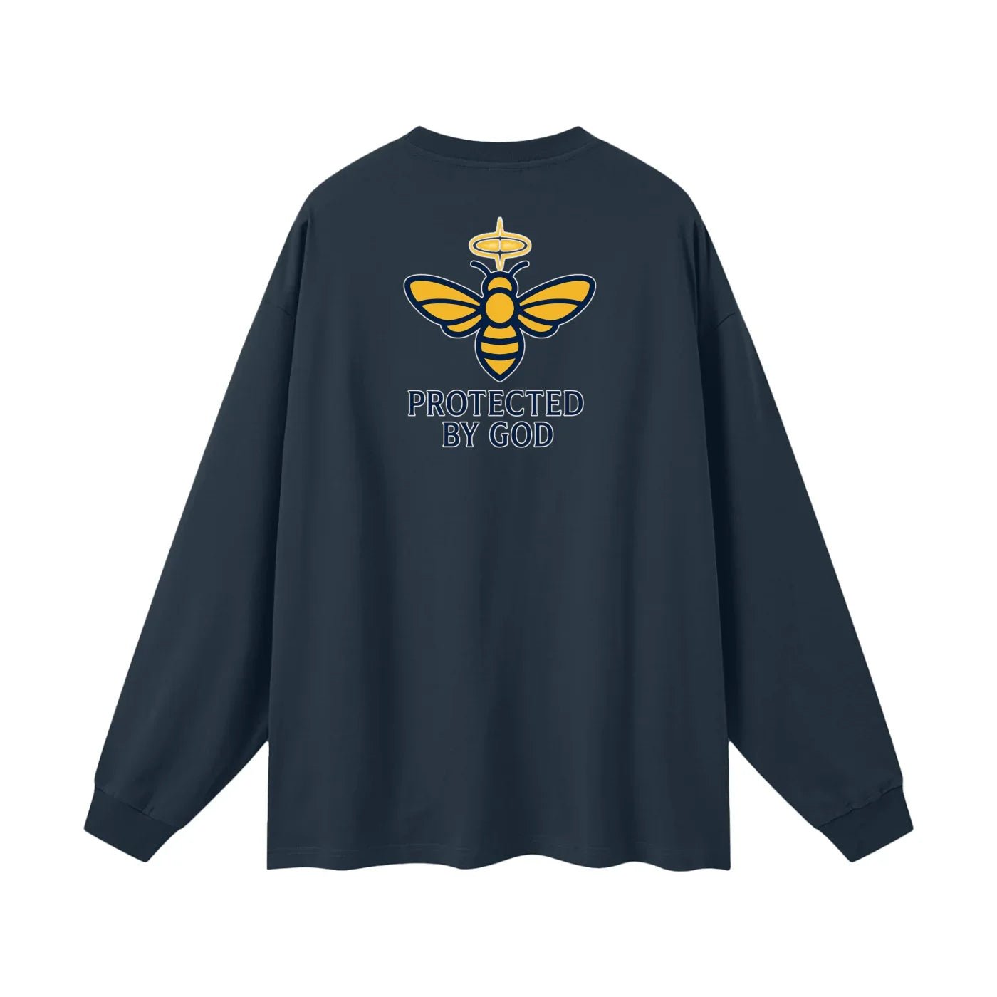 BEESMOOVE Protected by God Oversized Long Sleeve T-Shirt - Beesmoove