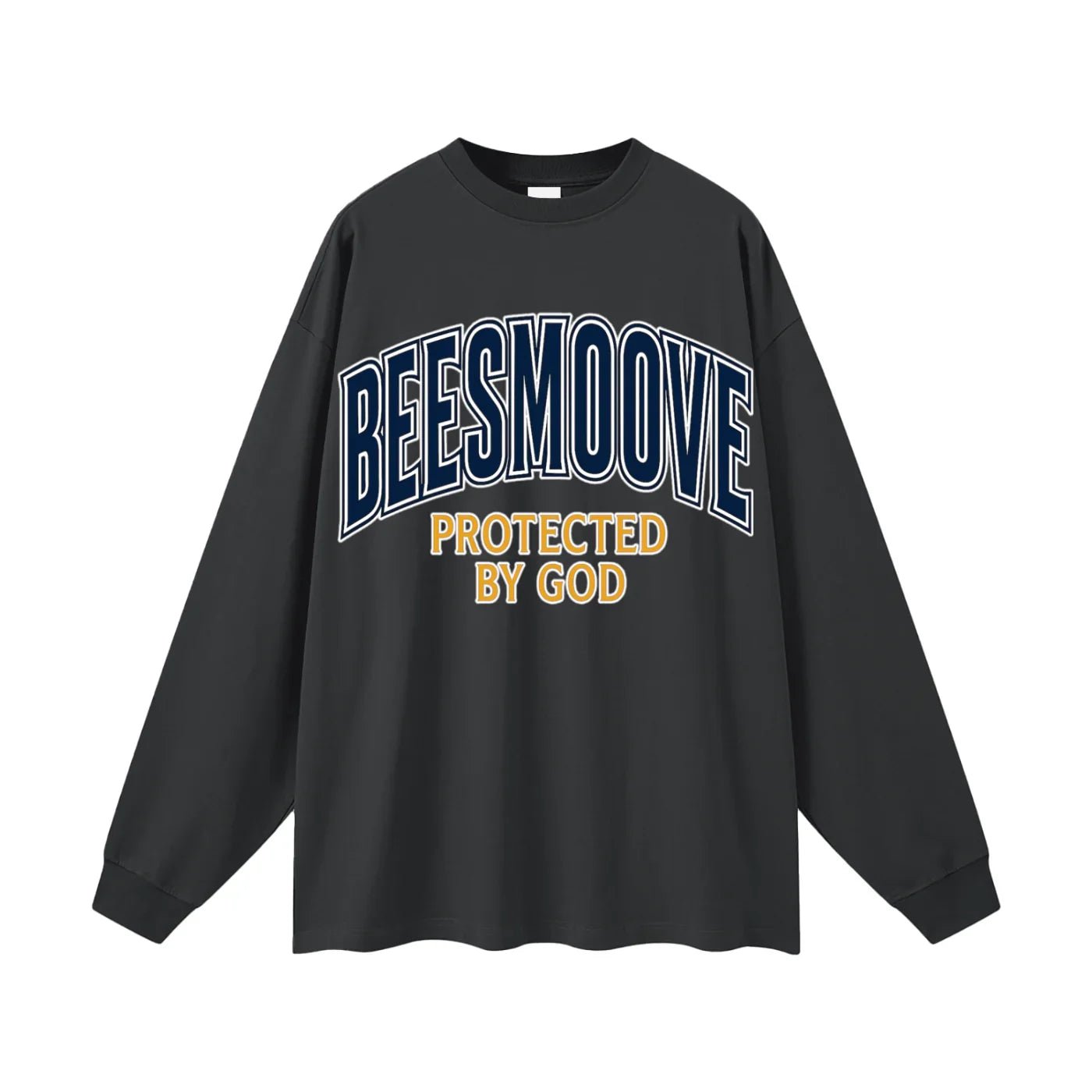 BEESMOOVE Protected by God Oversized Long Sleeve T-Shirt - Beesmoove