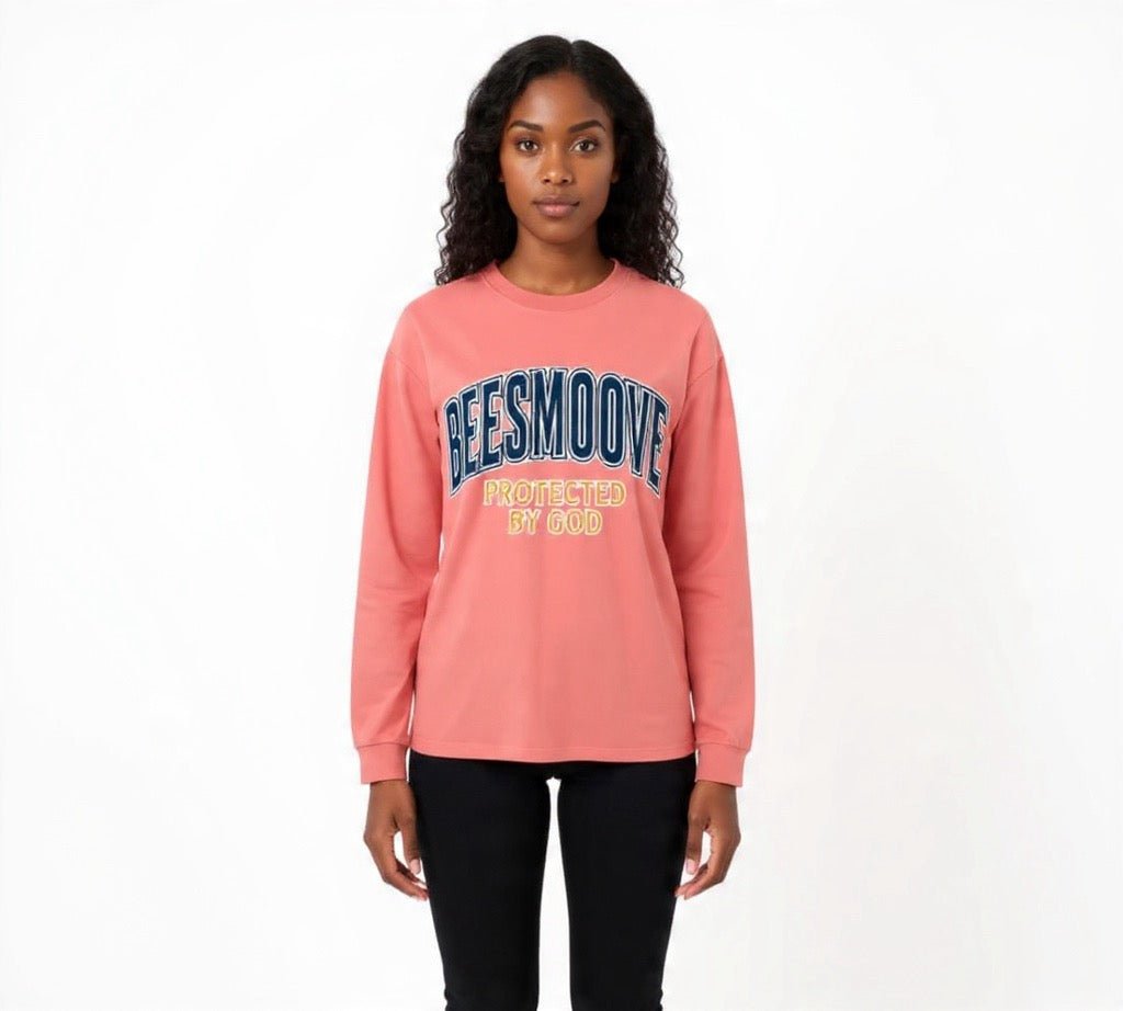 BEESMOOVE Protected by God Oversized Long Sleeve T-Shirt - Beesmoove