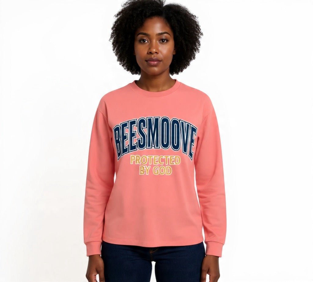 BEESMOOVE Protected by God Oversized Long Sleeve T-Shirt - Beesmoove