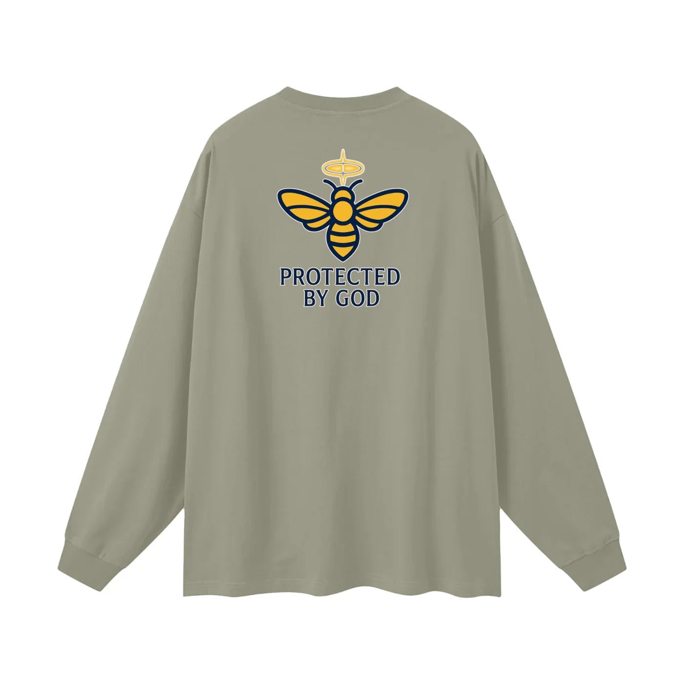 BEESMOOVE Protected by God Oversized Long Sleeve T-Shirt - Beesmoove