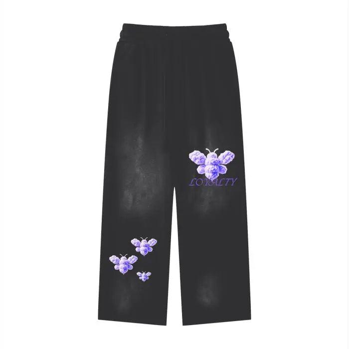 Beesmoove Purple Loyalty Effortless Athleisure Sweatpants - Beesmoove