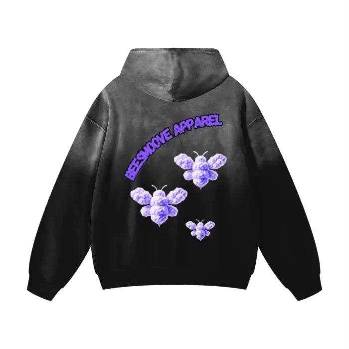 Beesmoove Purple Loyalty Oversized Hoodie - Beesmoove