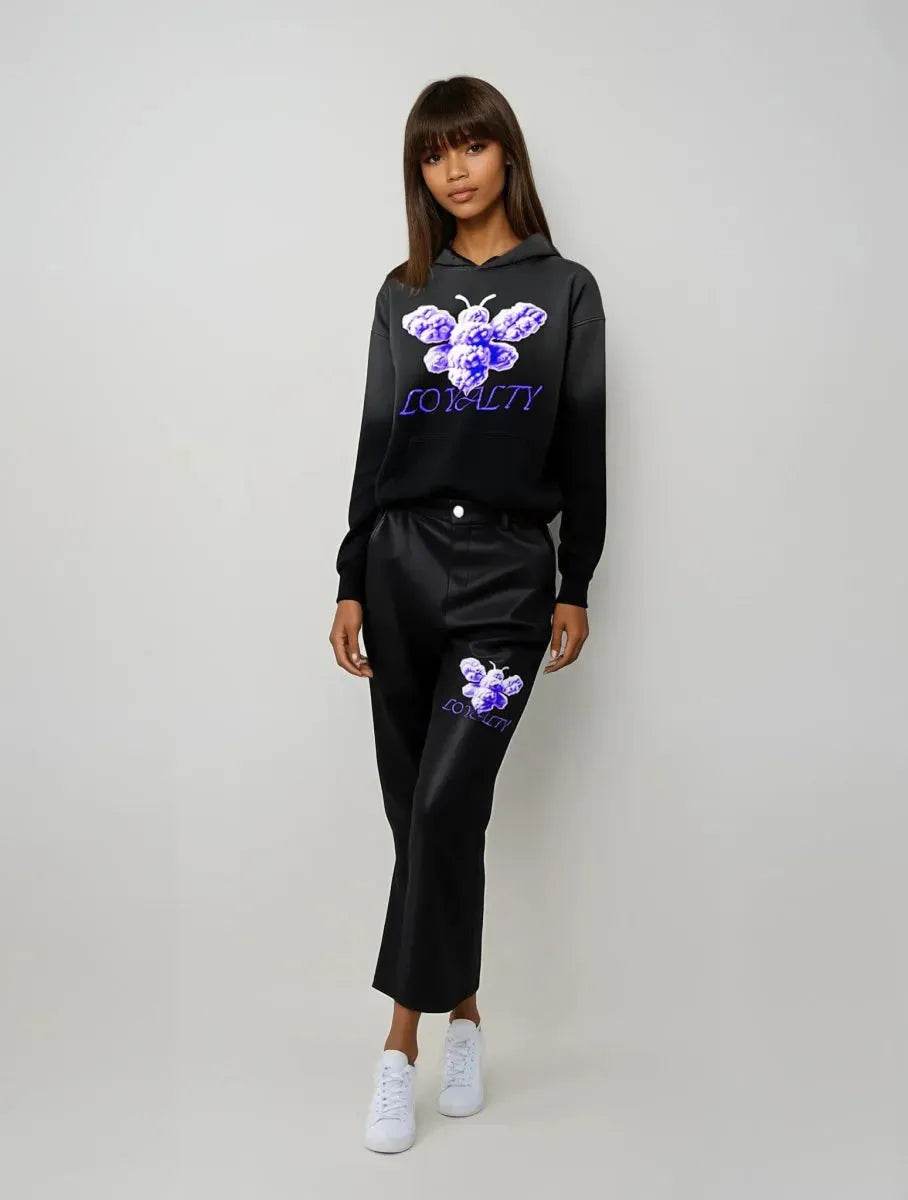 Beesmoove Purple Loyalty Oversized Hoodie - Beesmoove