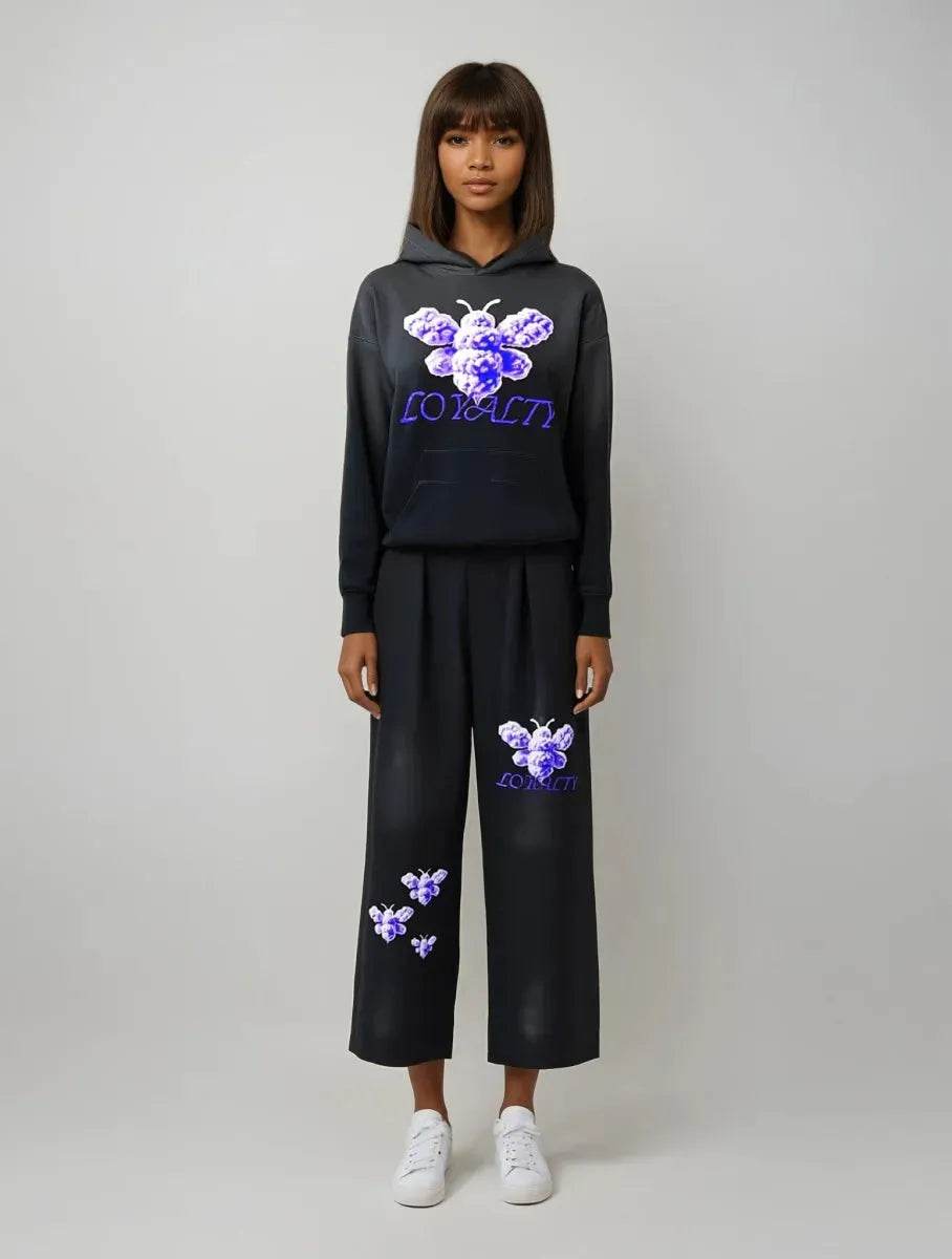 Beesmoove Purple Loyalty Oversized Hoodie - Beesmoove