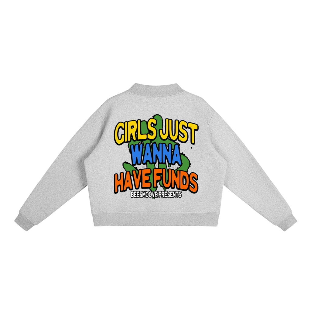 BEESMOOVE Queen of the Hive Mock - Neck Crew Sweatshirt - Beesmoove