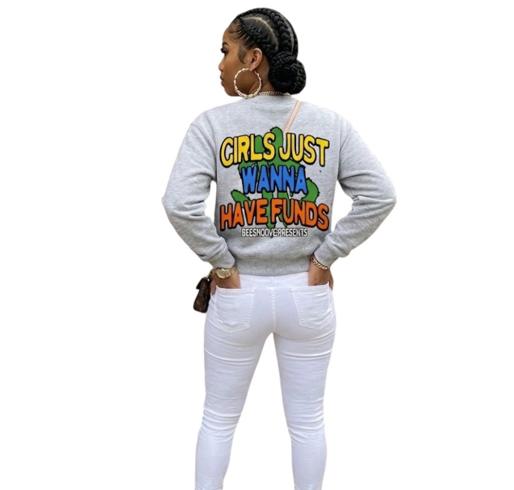 BEESMOOVE Queen of the Hive Mock - Neck Crew Sweatshirt - Beesmoove