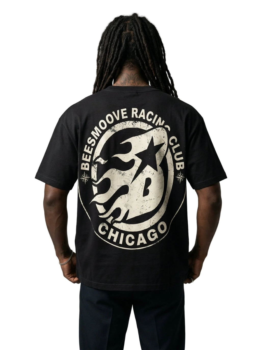 BEESMOOVE Racing Club: Flame Mark Edition BLK TEE - Beesmoove