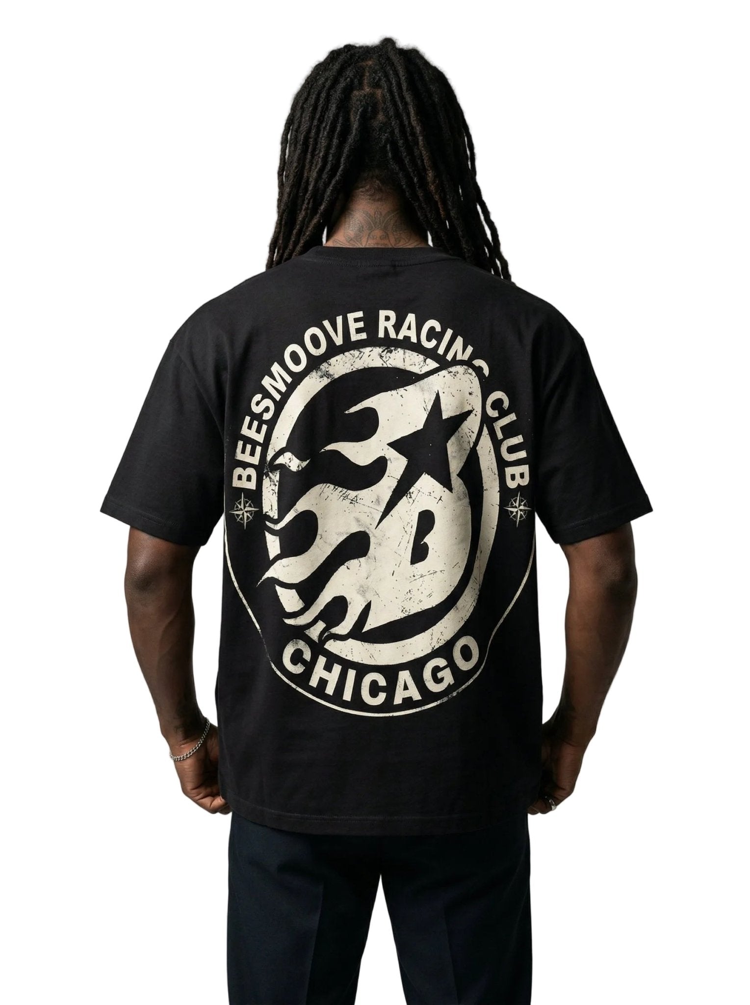 BEESMOOVE Racing Club: Flame Mark Edition BLK TEE - Beesmoove