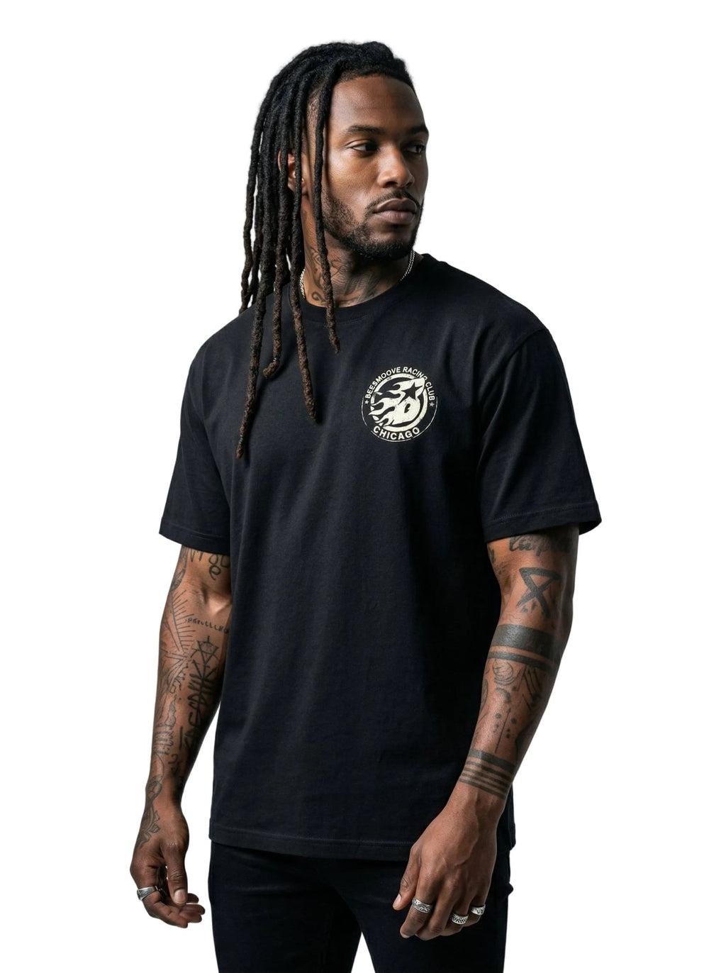 BEESMOOVE Racing Club: Flame Mark Edition BLK TEE - Beesmoove