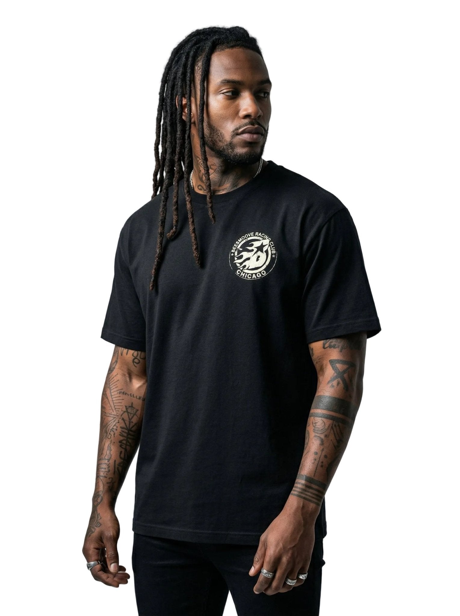 BEESMOOVE Racing Club: Flame Mark Edition BLK TEE - Beesmoove