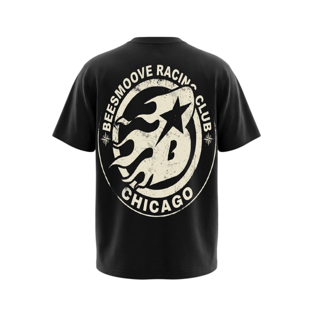 BEESMOOVE Racing Club: Flame Mark Edition BLK TEE - Beesmoove