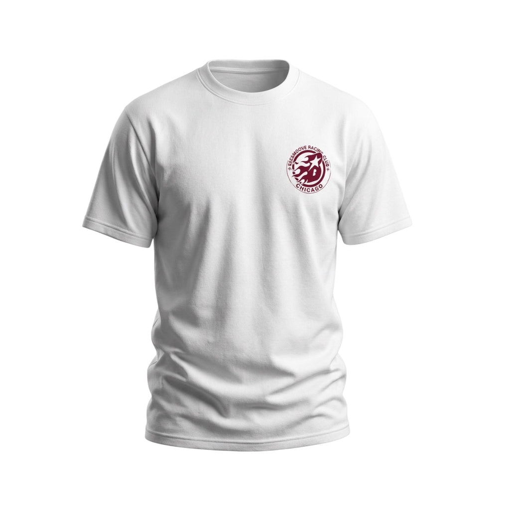 BEESMOOVE Racing Club: Flame Mark Edition White TEE - Beesmoove