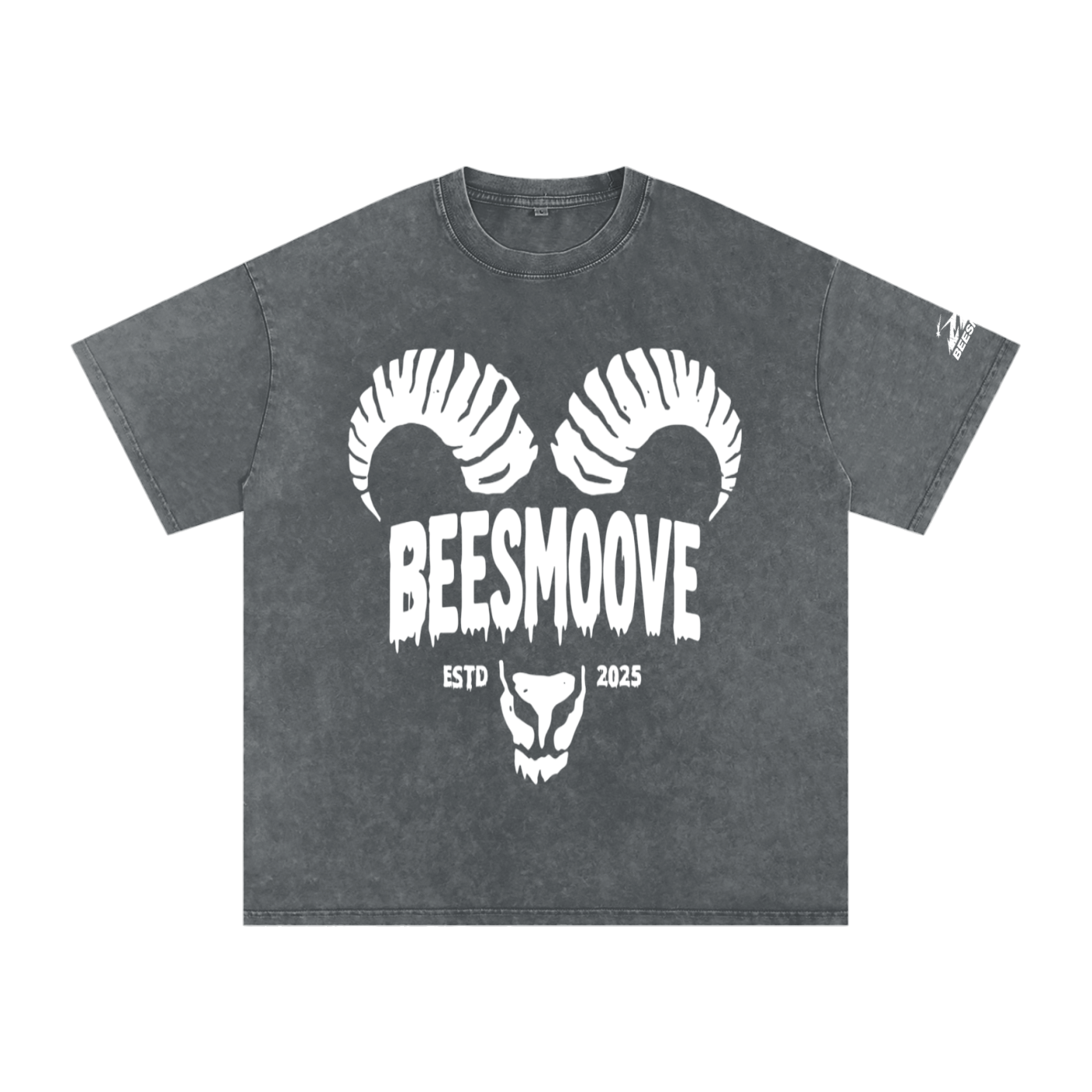 BEESMOOVE Ram spirit Washed Oversized Cotton T-Shirt - Beesmoove