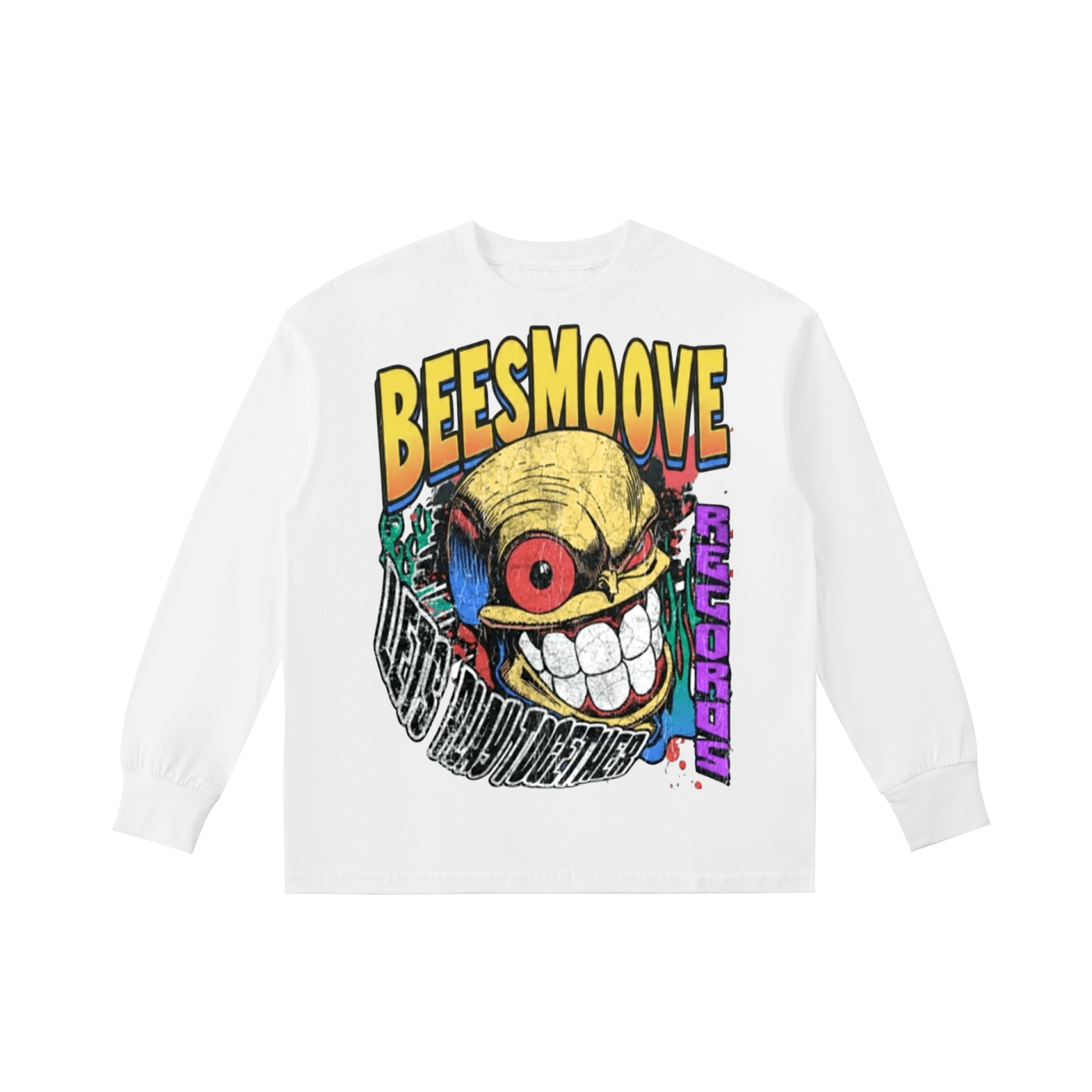 BEESMOOVE Records: Let’s Play Together (throwback) Kids' Long - Sleeve Tee - Beesmoove