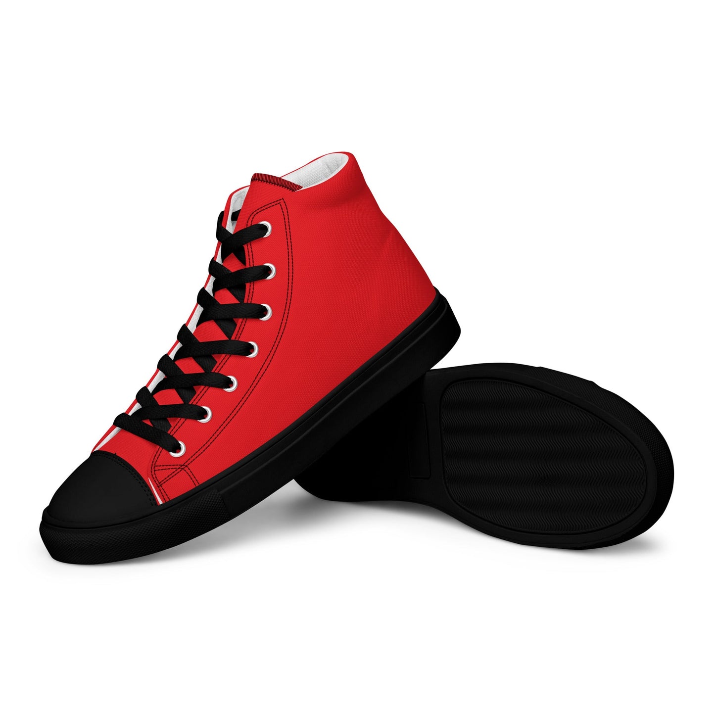 Beesmoove red Men’s high top canvas shoes - Beesmoove