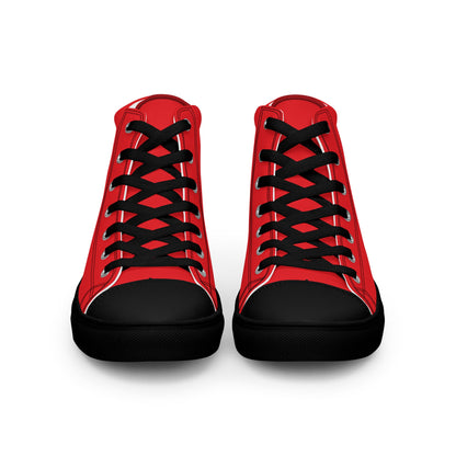 Beesmoove red Men’s high top canvas shoes - Beesmoove