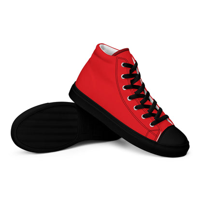 Beesmoove red Men’s high top canvas shoes - Beesmoove