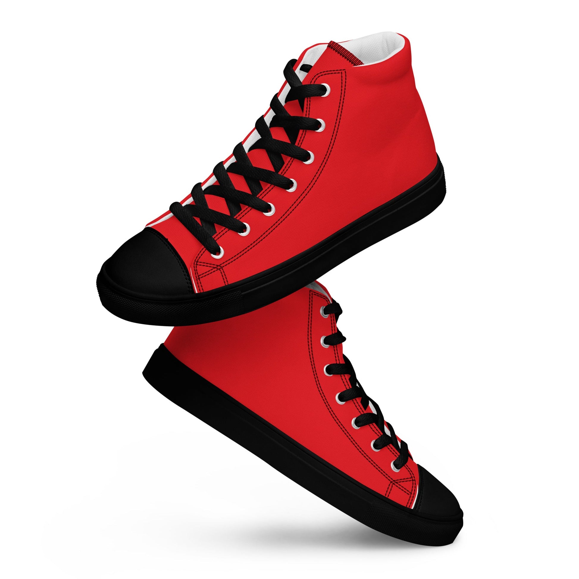 Beesmoove red Men’s high top canvas shoes - Beesmoove