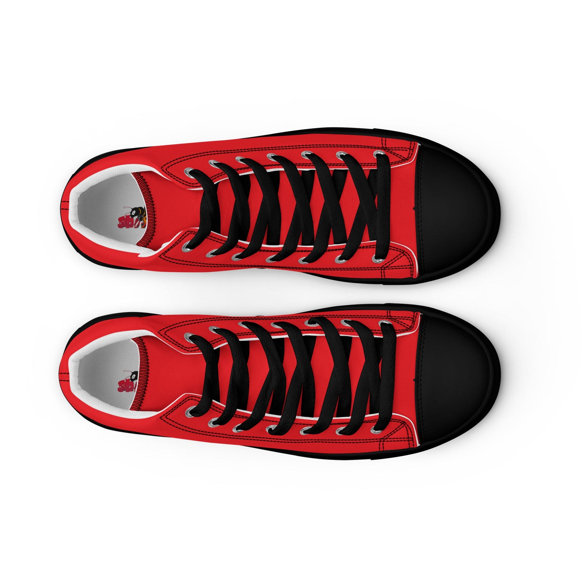 Beesmoove red Men’s high top canvas shoes - Beesmoove