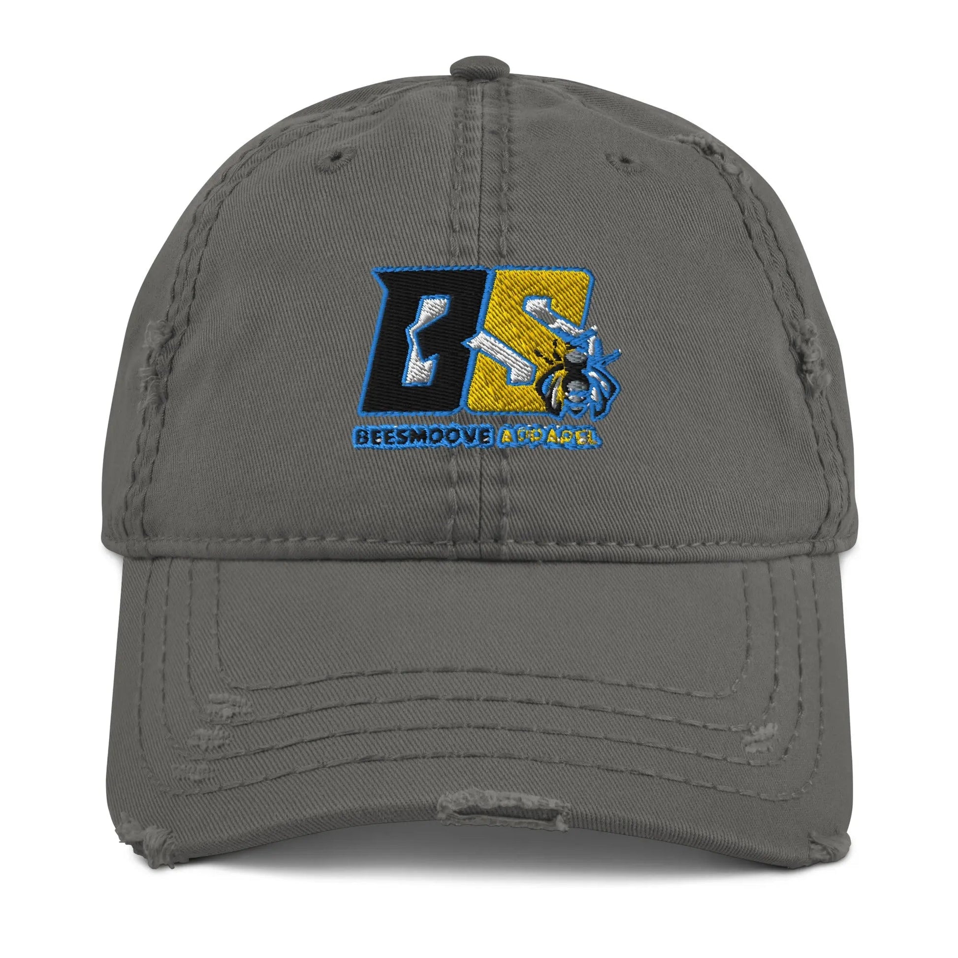 Beesmoove retro blue and yellow Distressed Dad Hat - Beesmoove