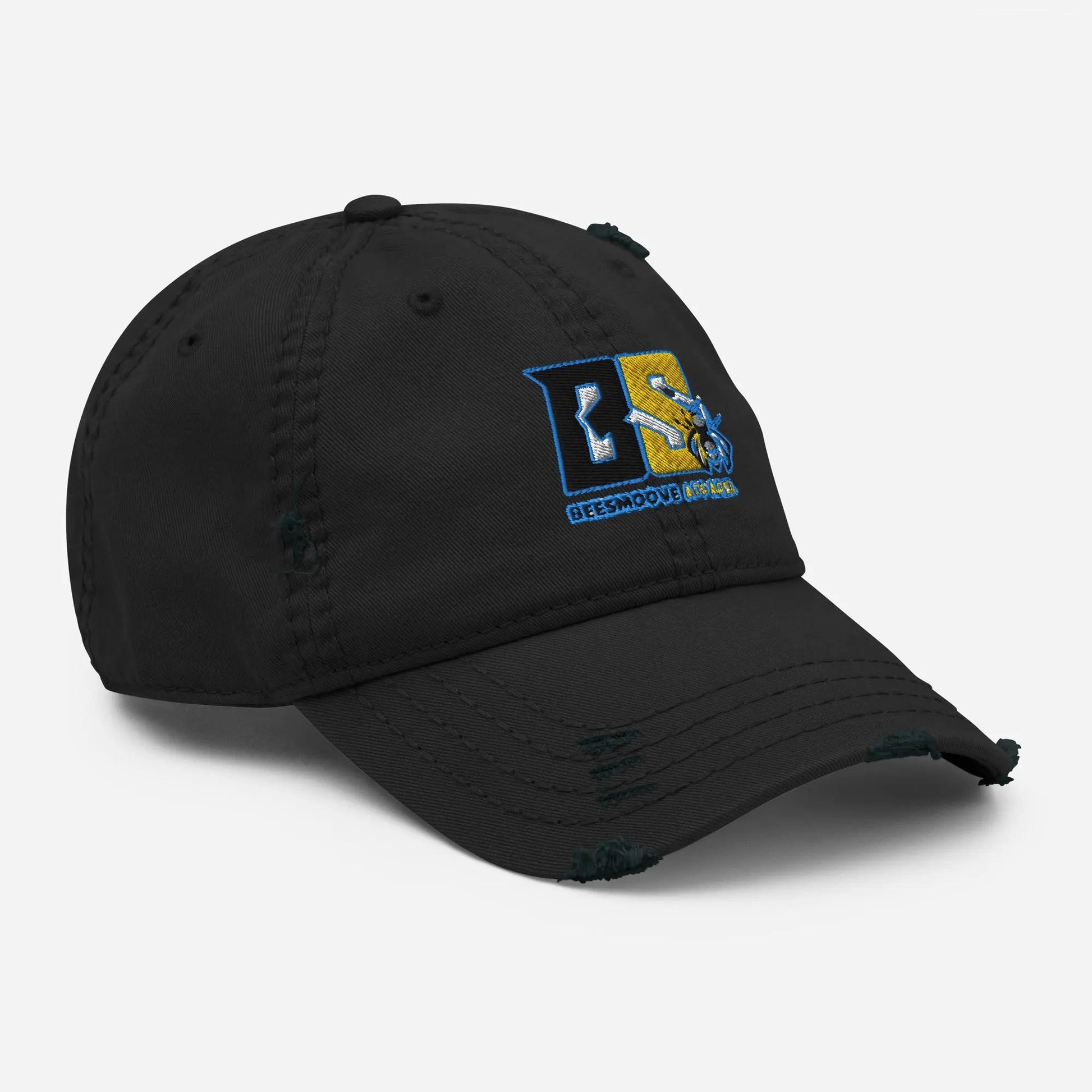 Beesmoove retro blue and yellow Distressed Dad Hat - Beesmoove