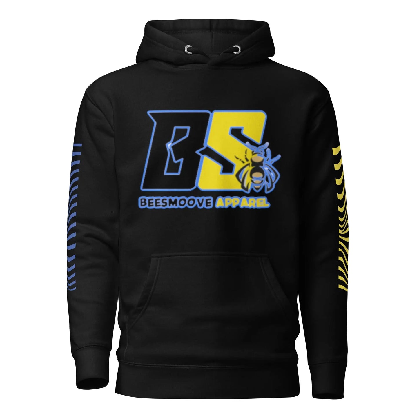 Beesmoove retro blue and yellow logo Unisex Hoodie - Beesmoove