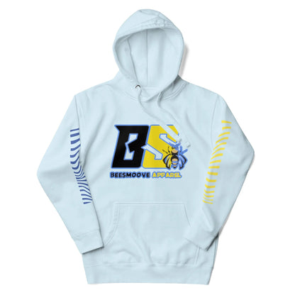 Beesmoove retro blue and yellow logo Unisex Hoodie - Beesmoove