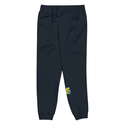 Beesmoove retro blue yellow Unisex fleece sweatpants - Beesmoove