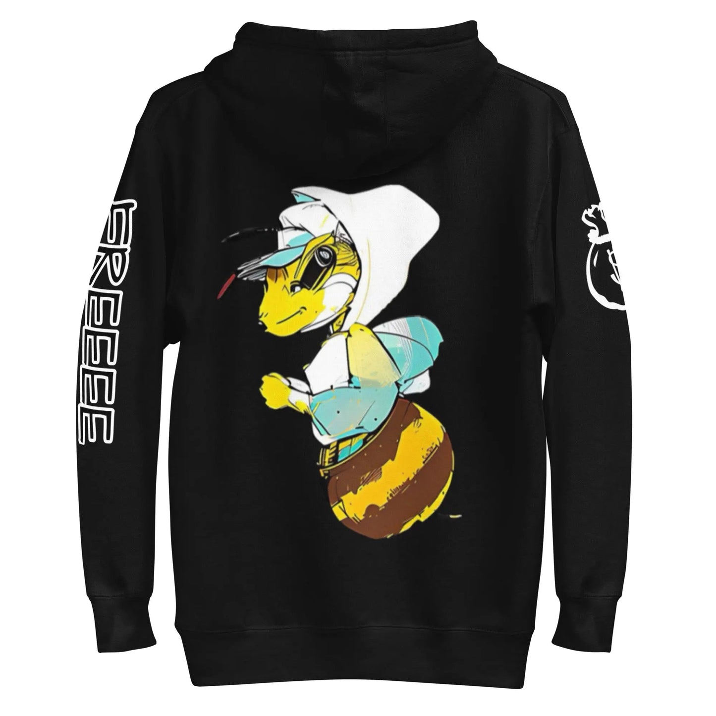 Beesmoove retro sky blue hoodie on bee Unisex Hoodie - Beesmoove