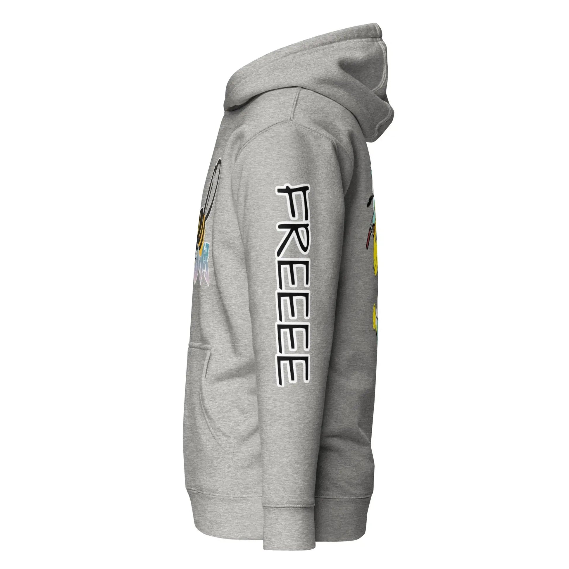 Beesmoove retro sky blue hoodie on bee Unisex Hoodie - Beesmoove