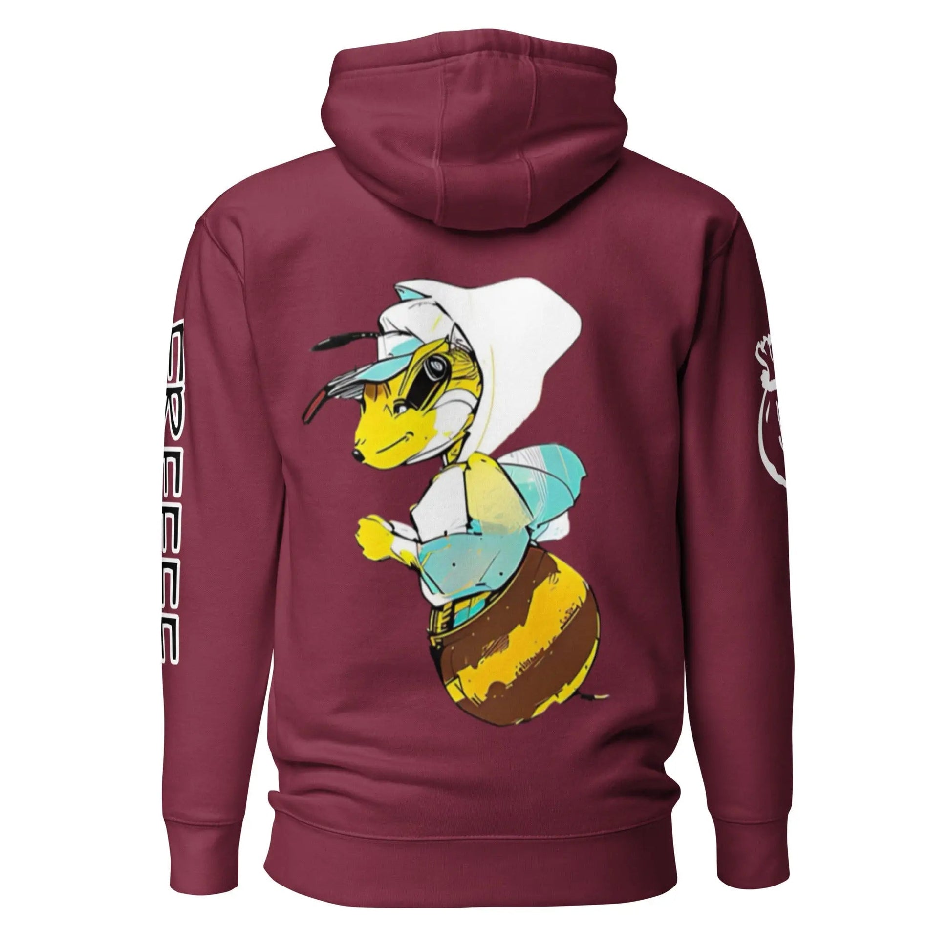 Beesmoove retro sky blue hoodie on bee Unisex Hoodie - Beesmoove