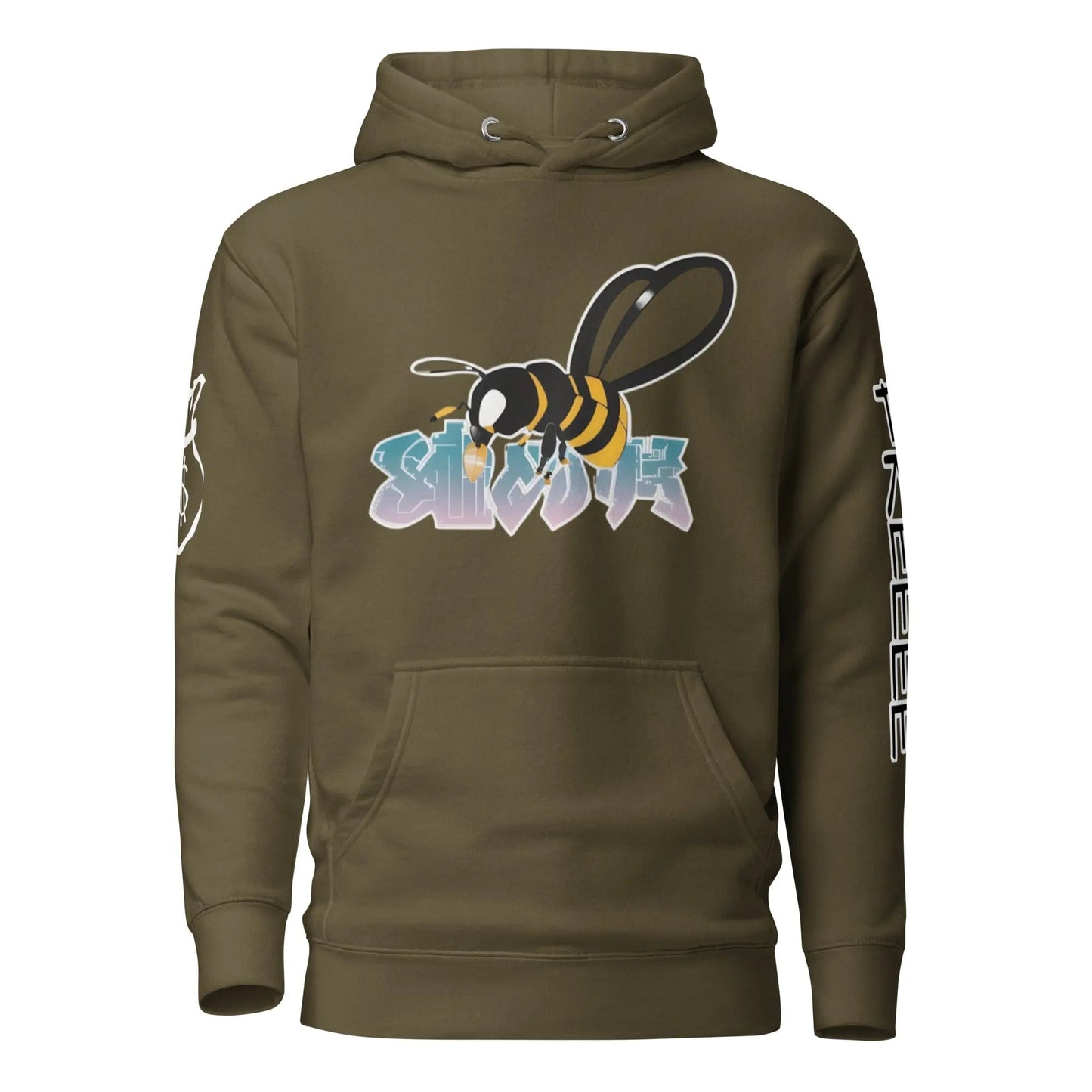 Beesmoove retro sky blue hoodie on bee Unisex Hoodie - Beesmoove