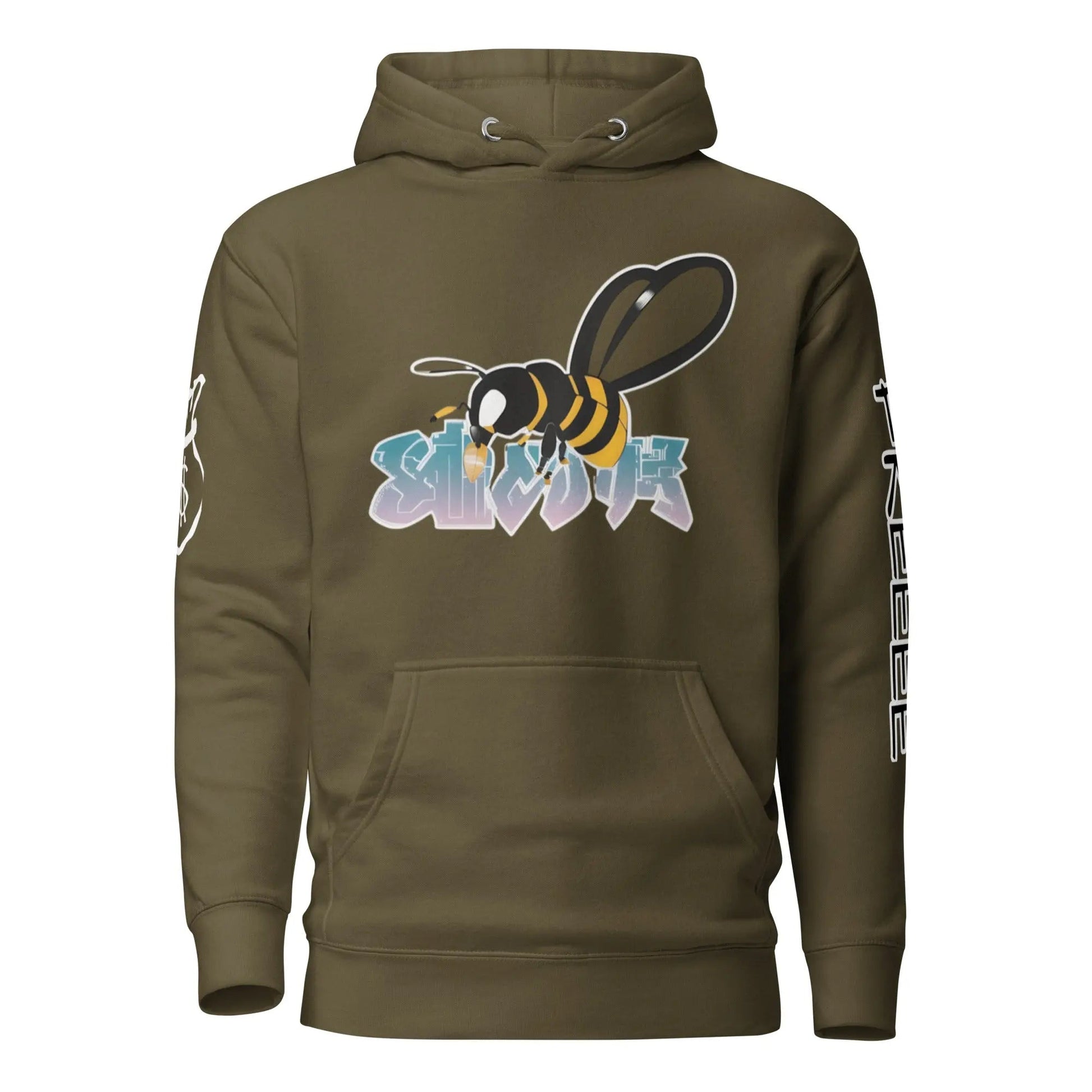 Beesmoove retro sky blue hoodie on bee Unisex Hoodie - Beesmoove