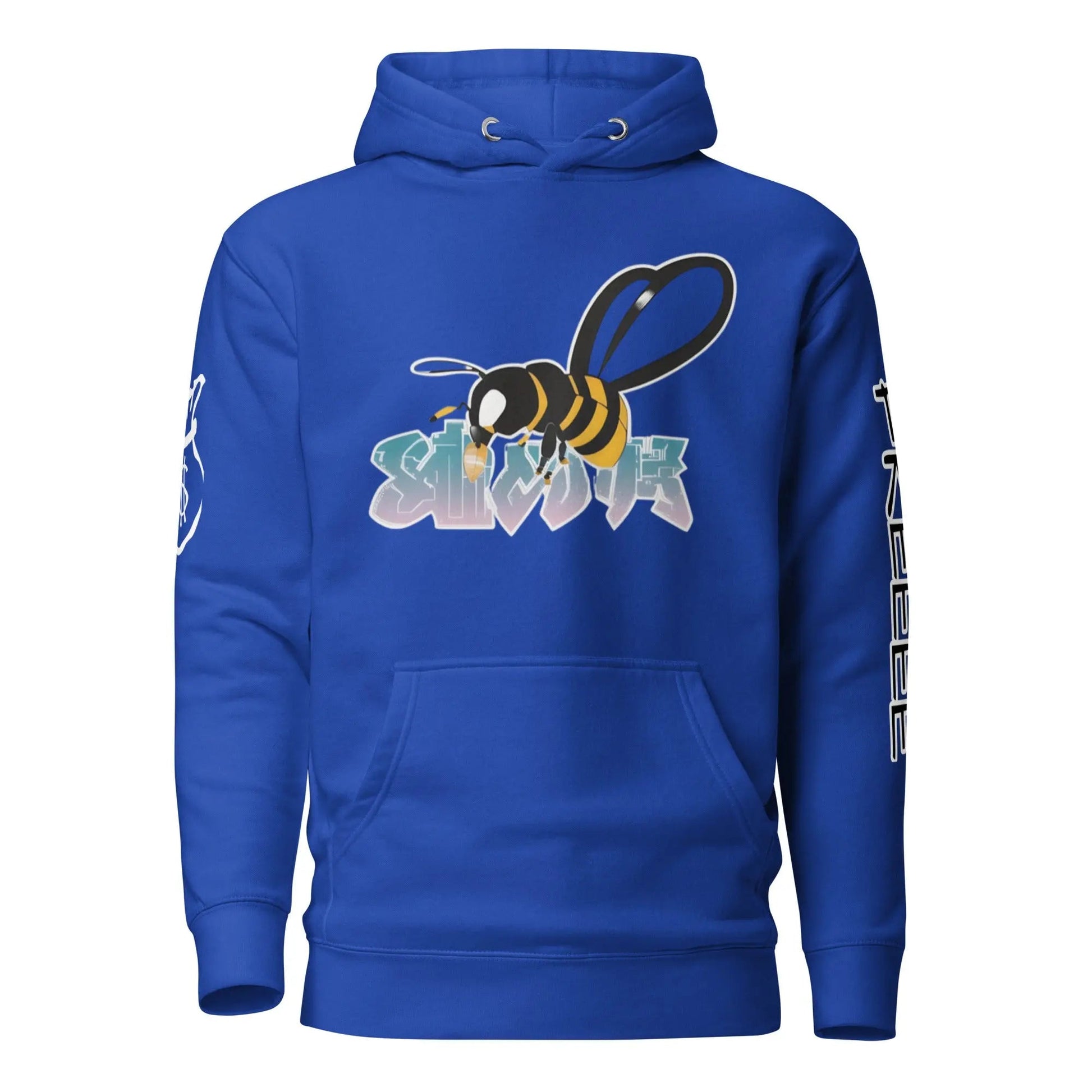 Beesmoove retro sky blue hoodie on bee Unisex Hoodie - Beesmoove