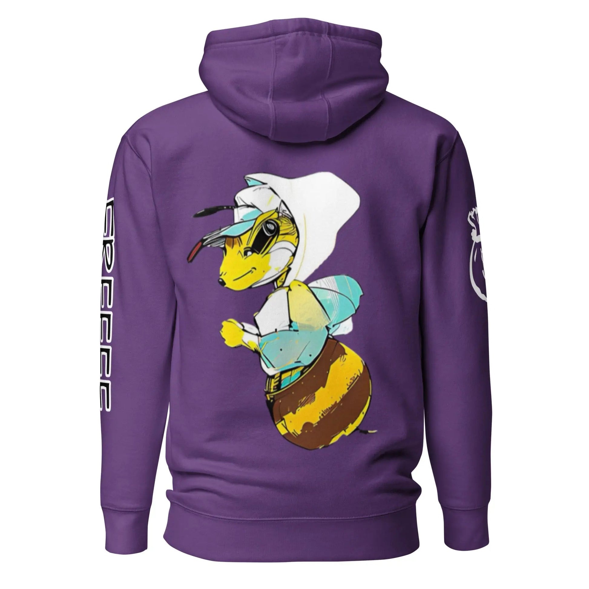 Beesmoove retro sky blue hoodie on bee Unisex Hoodie - Beesmoove