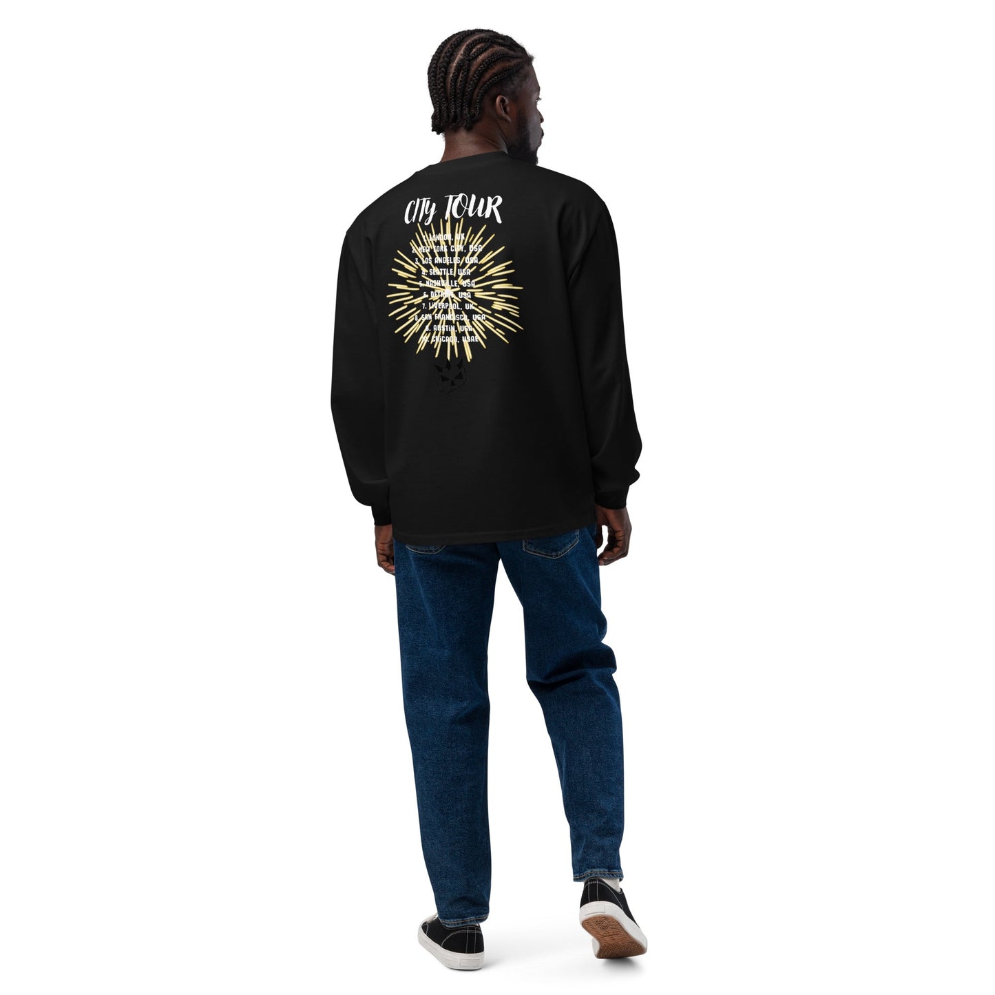 Beesmoove rock star city tour Premium heavyweight long sleeve shirt - Beesmoove